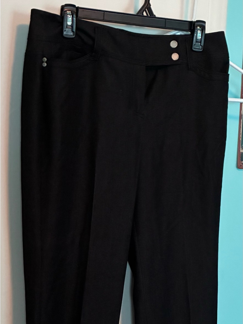 Zac & Rachel Black Pull-On Straight Leg Pants 40” length